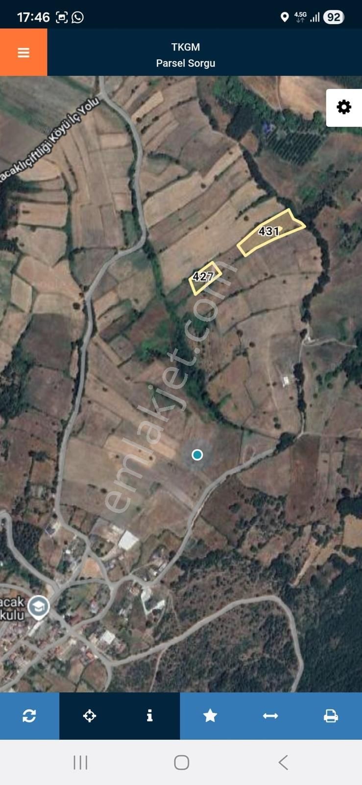 Çanakkale Biga Bakacakçiftliği Köyünde 1.700m2 Satılık Tarla - Görsel 6