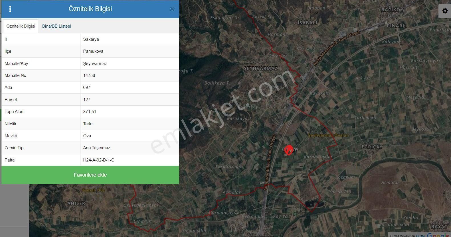 Sakarya Pamukova Satılık Emsalsiz Resmi Yolu Var Su Kanalı Var Köşe Parsel Köye Çok Yakın - Görsel 2
