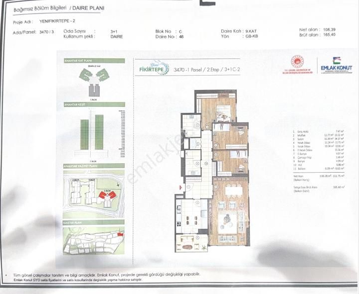 Takas Açık Emlak Konut Yenifikirtepe Satılık Geniş Tip 3+1 Daire - Görsel 5