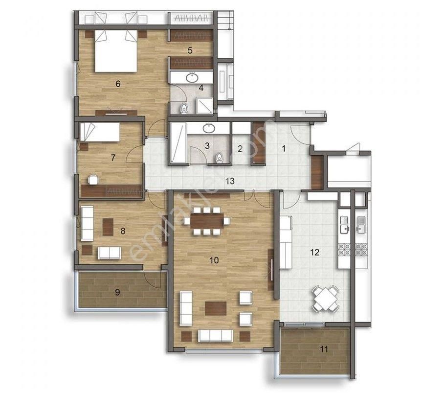 Mamak Akadia Modern Konutları Kiralık 3,5+1 Daire - Görsel 33