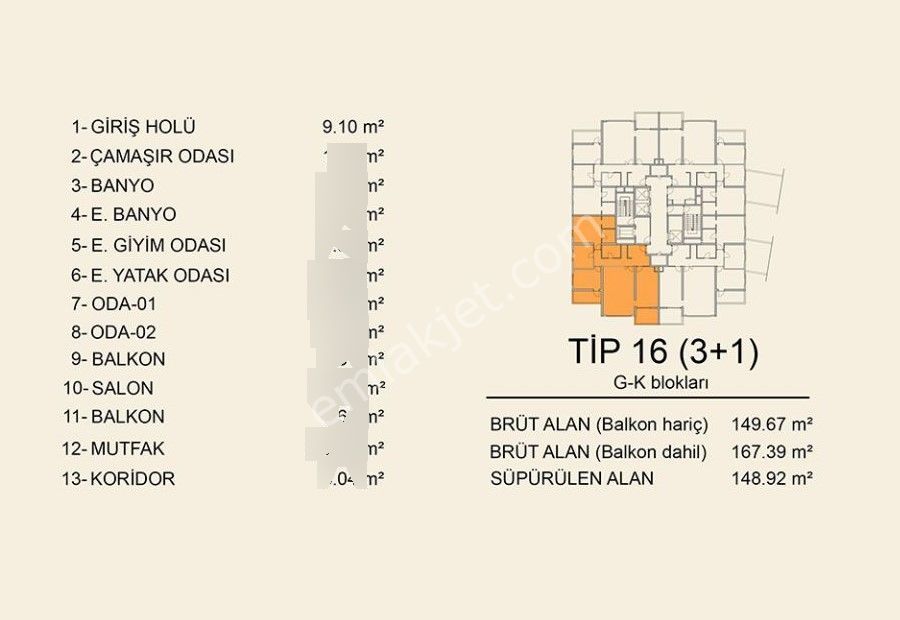 Mamak Akadia Modern Konutları Kiralık 3,5+1 Daire - Görsel 34