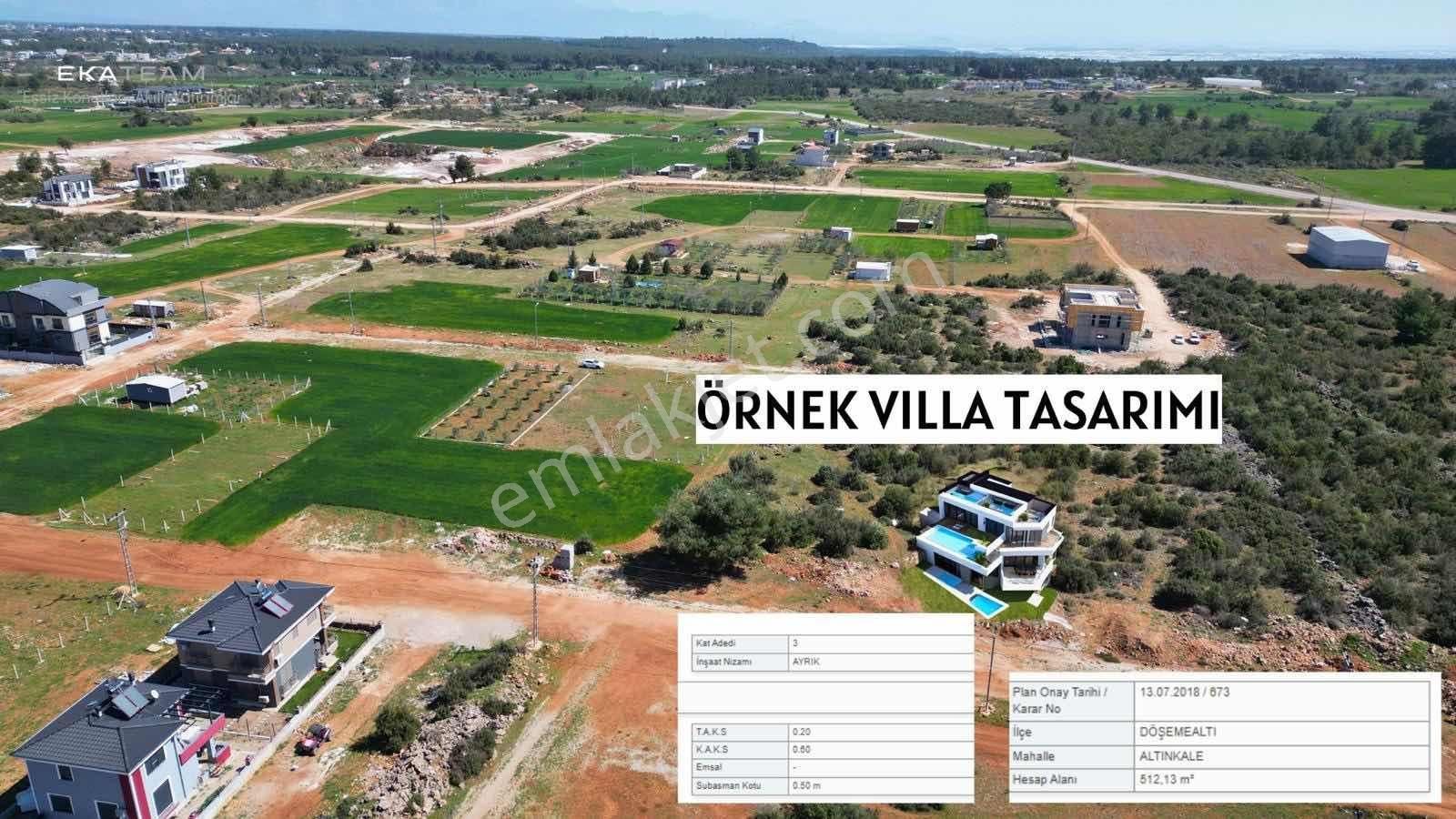 Döşemealtı Altınkale Villa İmarlı 512 M2 Satılık Arsa - Görsel 5