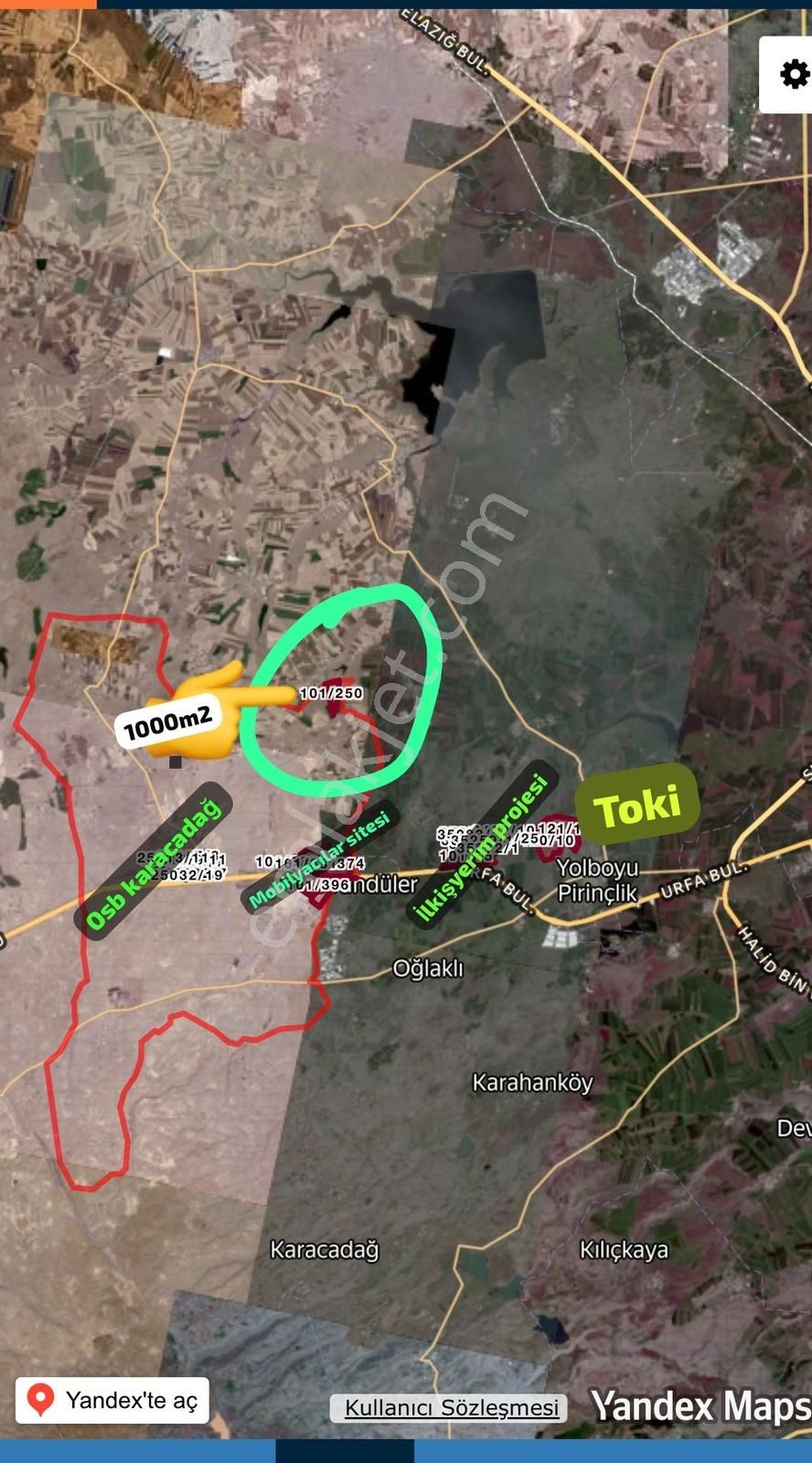 Kaçmaz'dan Kaldırımda Yatırımlık 1000 M2 Satılık Arsa