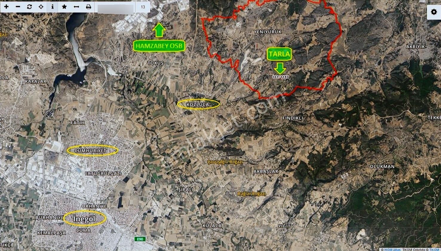 Ulucan'dan İnegöl Yeni Yörük'te Resmi Yola Cephe Fırsat Tarla - Görsel 4