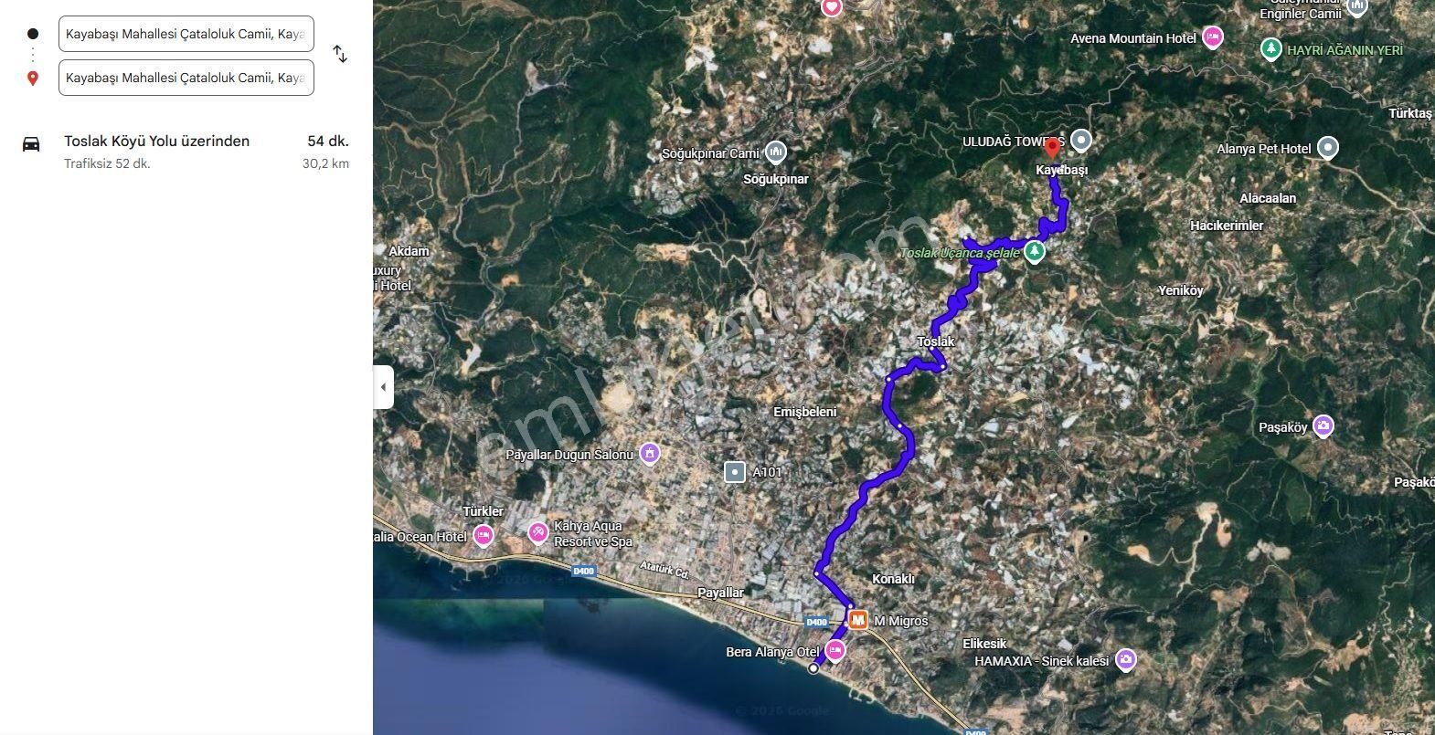 Satılık 4.305m² 2 Parsel Tarla,alanya-kayabaşı - Görsel 4