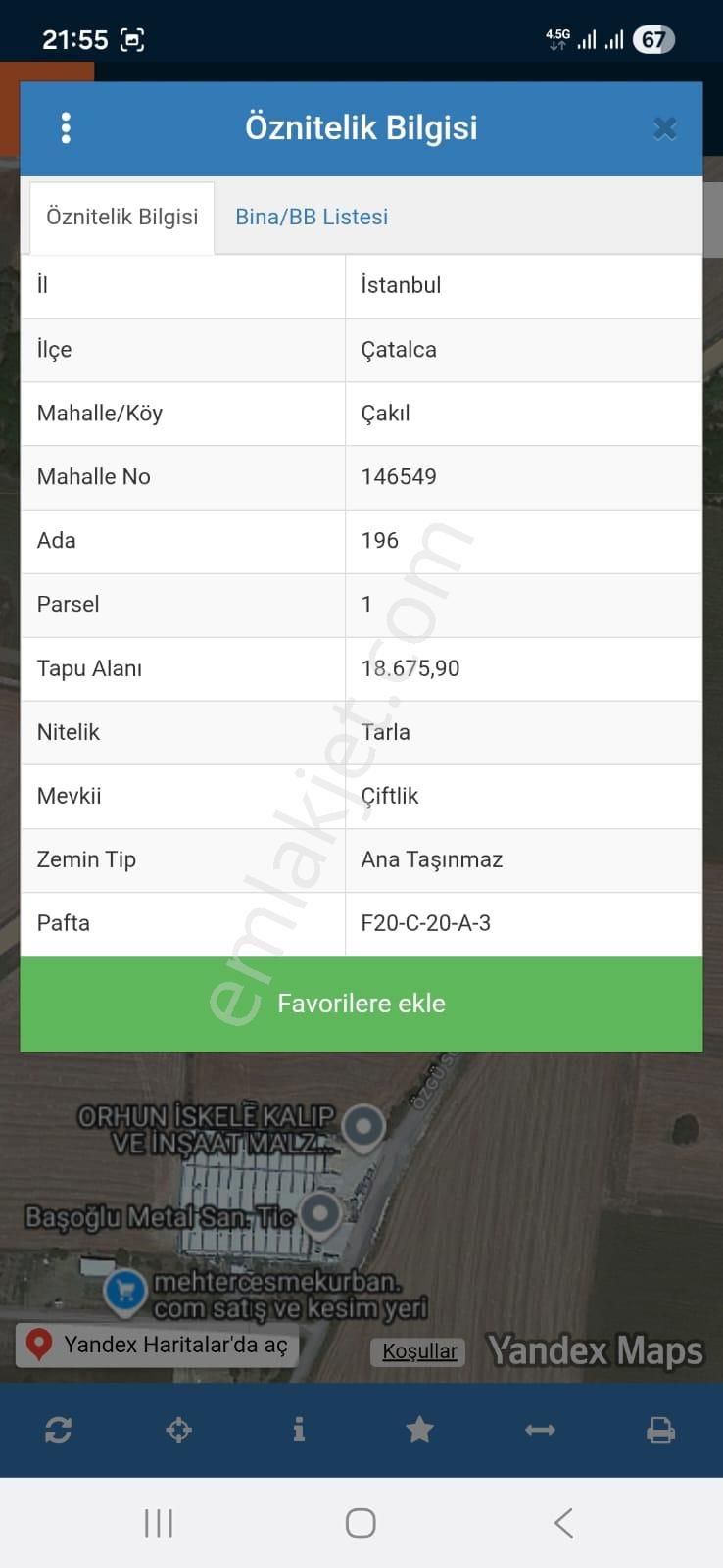 Çatalca Çakıl'da Çok İyi Konumda Dörtlü Yol Kavşağında 18.676m² Satılık Arazi - Görsel 23