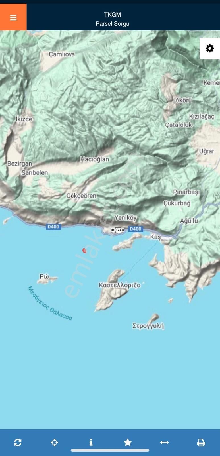 Antalya Kaş Denize 319 M. Tek Tapu 3499 M2 Satılık Tarla - Görsel 7