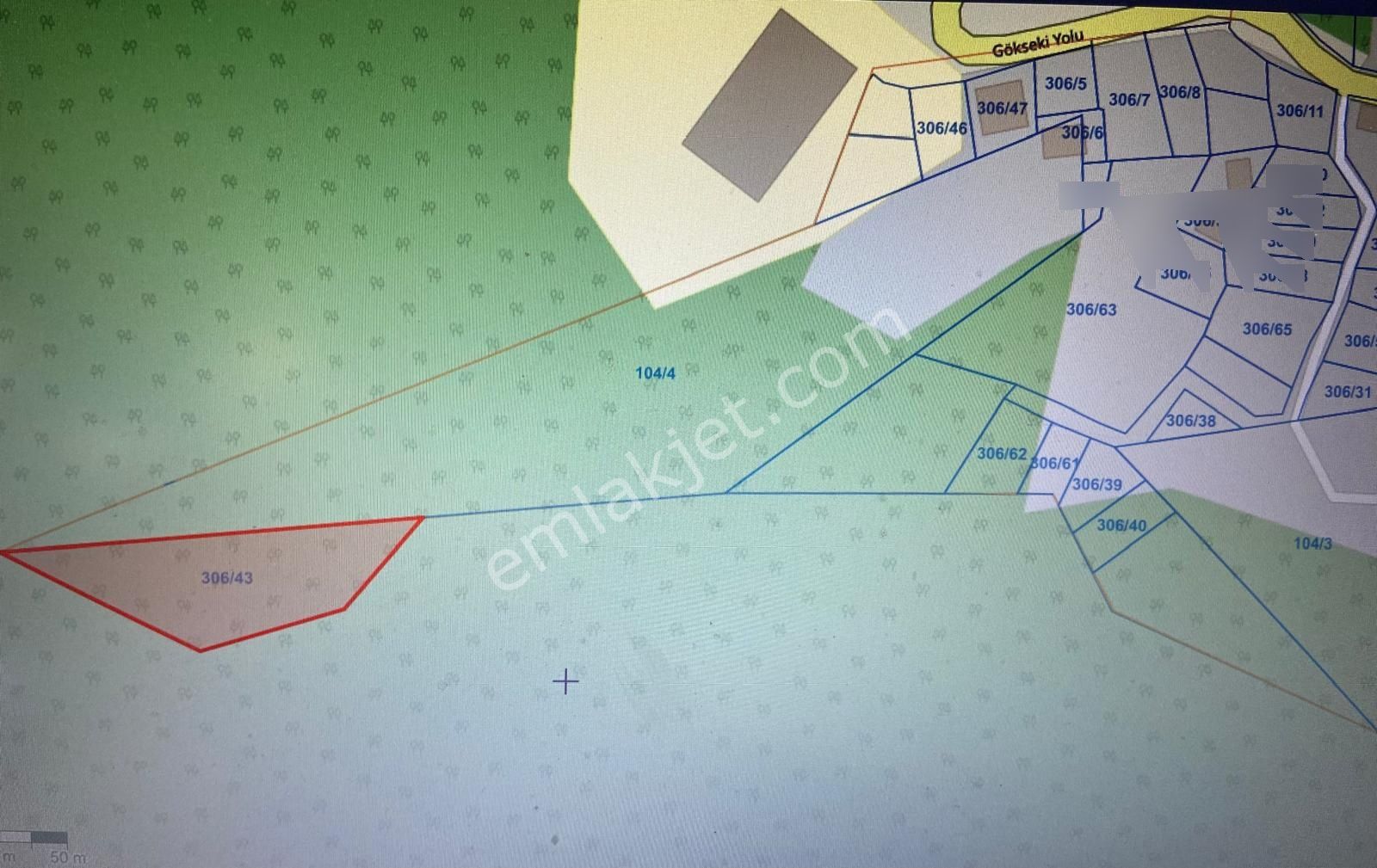 Antalya Kaş Denize 319 M. Tek Tapu 3499 M2 Satılık Tarla - Görsel 2