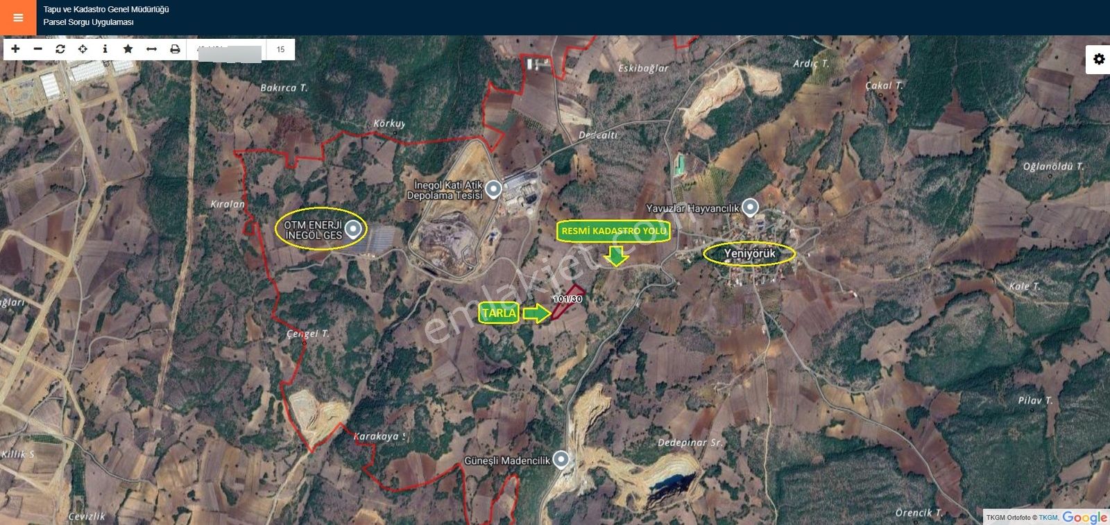 Ulucan'dan İnegöl Yeni Yörük'te Satılık Fırsat Tarla - Görsel 3