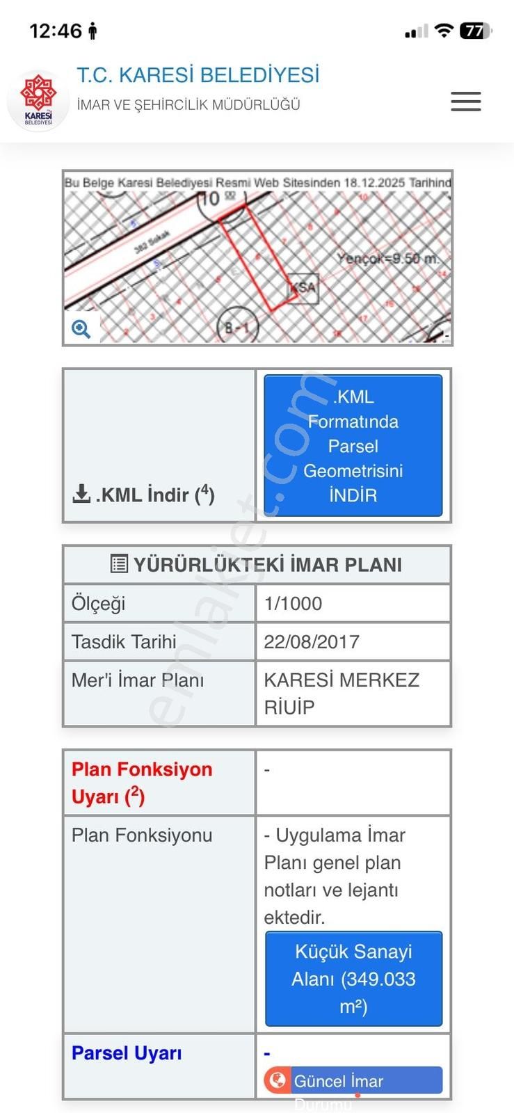 Mir'den Paşaalanı Mah Sanayi İmarlı Bitişik 700m2 Satılık Arsa - Görsel 2