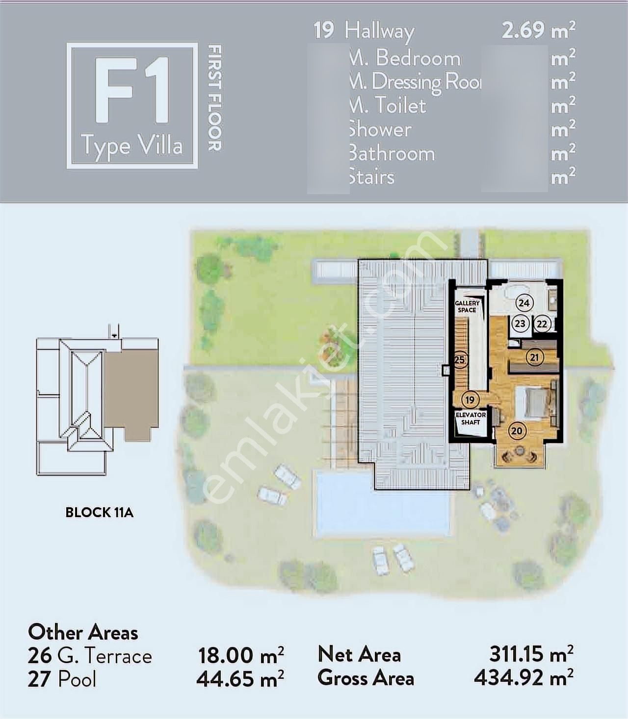 Adress Lıfe'dan Düşler Vadisi Riva'da F1 Tipi 440m2 900m2 Bahçe - Görsel 8