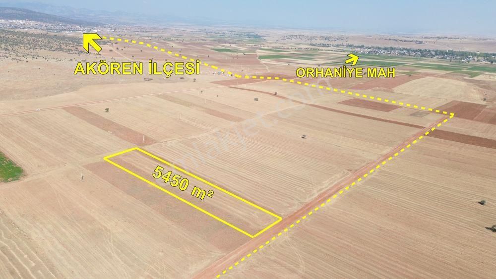 sulanır Tarla 5450 M² / Konya / Akören / Hacılar - Görsel 2