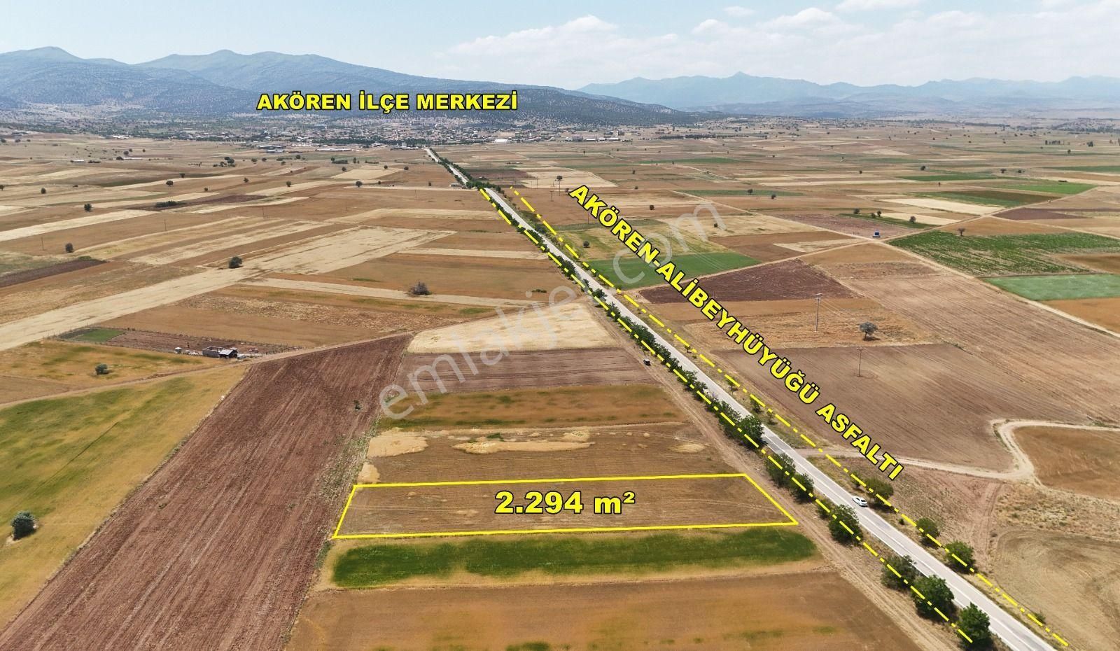 Konya / Akören / Orhaniye Mahallesinde 2.294 M² Müstakil Tapulu Tarla - Görsel 8