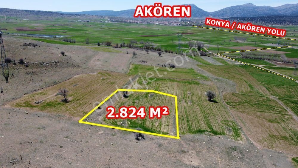 Konya / Akören / Orhaniye Mahallesinde 2.824 M² Müstakil Tapulu Tarla - Görsel 2
