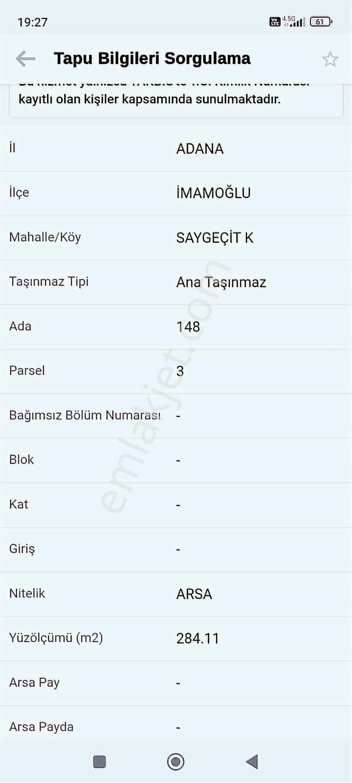 Acilll! İmamoğlu Saygeçitte 3 Kata İmarlı 284 M2 Satılık Arsa - Görsel 4