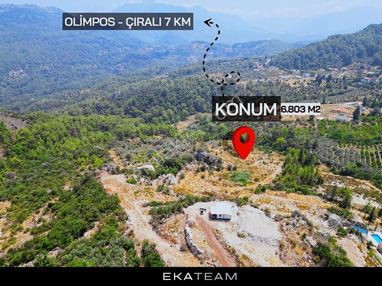 Antalya Kumluca Yazırda Orman Manzaralı 6.803 M² Satılık Tarla - Görsel 5