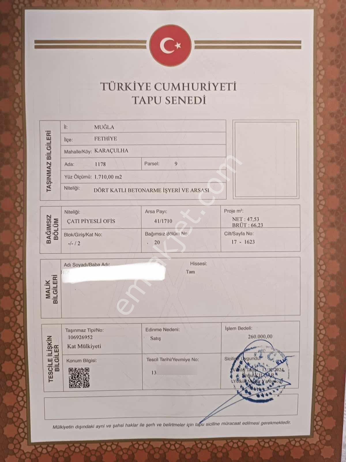 Fethiye Karaçulha Satılık 2+1 Asansörlü Güney Cephe Daire - Görsel 11