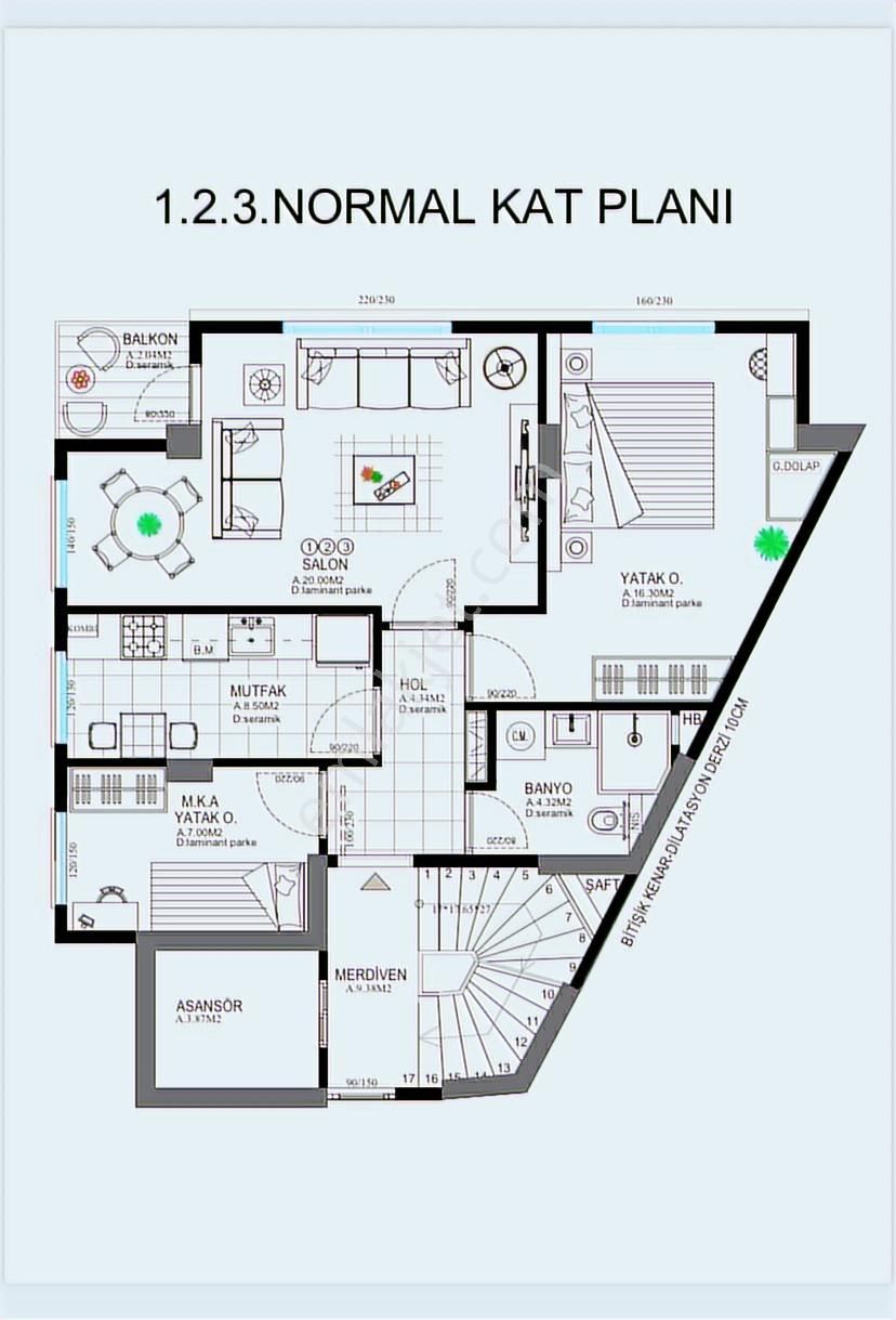 Home Gayrimenkulden Sahile Yürüme Mesafesinde 2+1 Daire - Görsel 6
