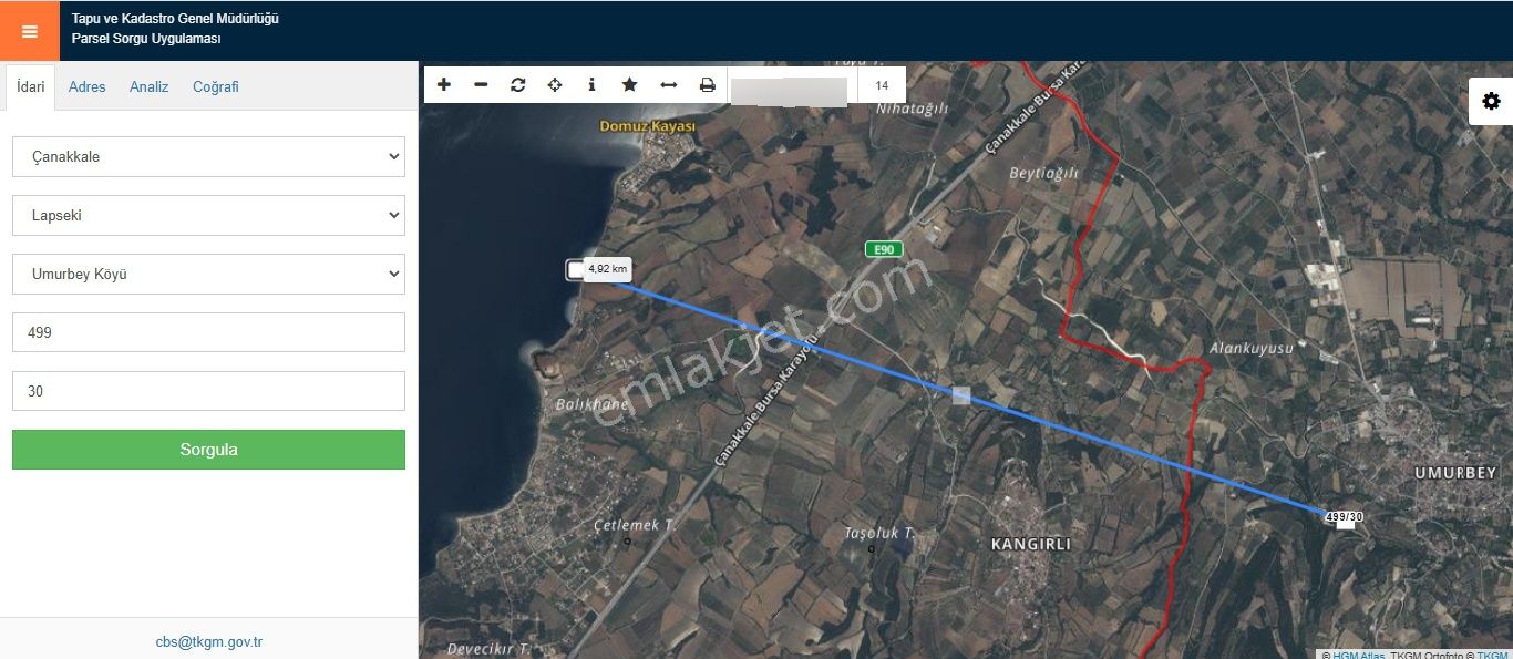 Çanakkale Lapseki Umurbeyde Deniz Gören Yapı Kayıt Belgeli Tarla - Görsel 6