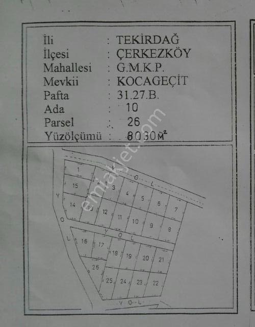 Çerkezköy Bağlık'ta Acill Satılık Tarla - Görsel 10