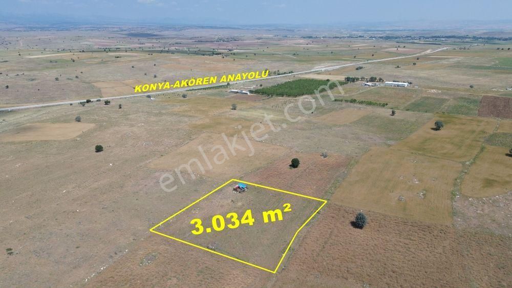 Konya / Akören / Tülce Mahallesinde 3.034 M² Müstakil Tapulu Tarla