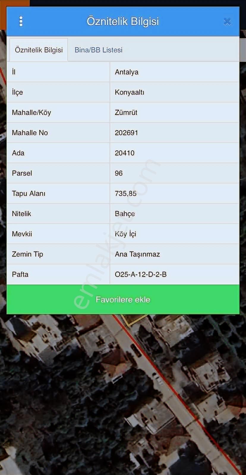 Konyaaltı Çakırlar Zümrütte Satılık 367m2 Yatırımlık Arsa - Görsel 3