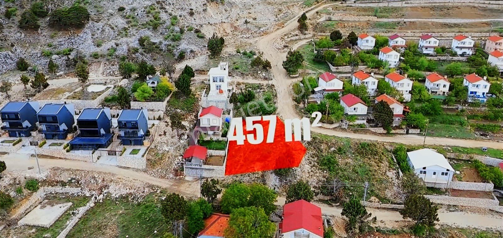 Konyaaltı Geyikbayırında Satılık Köşe Parsel 457 M2 Villa Arsası - Görsel 2
