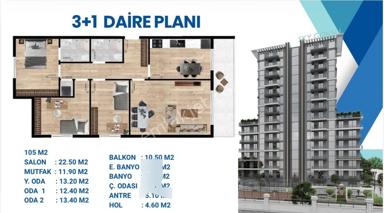 Emlakmülk'ten Yukarıyurtçu'da 3+1 Projemizde Son Fırsatlar - Görsel 29