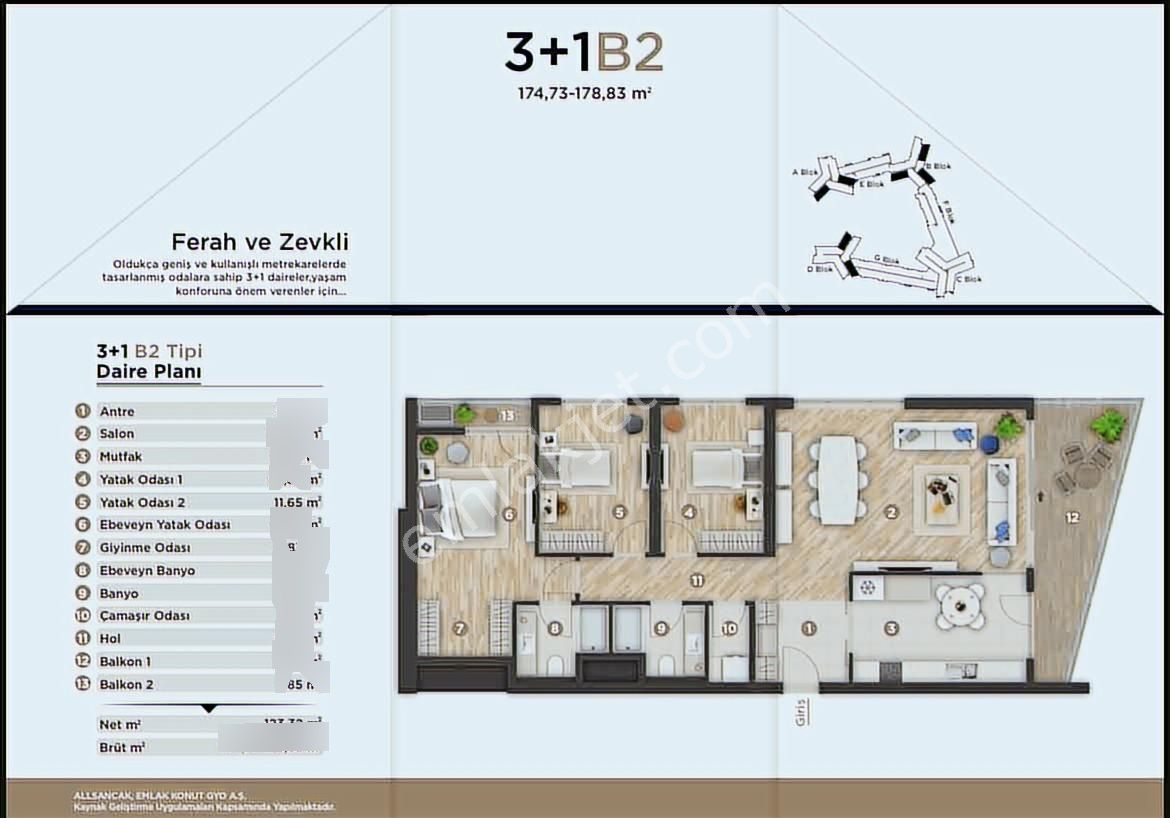 Allsancak Projesi'nde Full Deniz Manzaralı 3+1 Satılık Daire - Görsel 5
