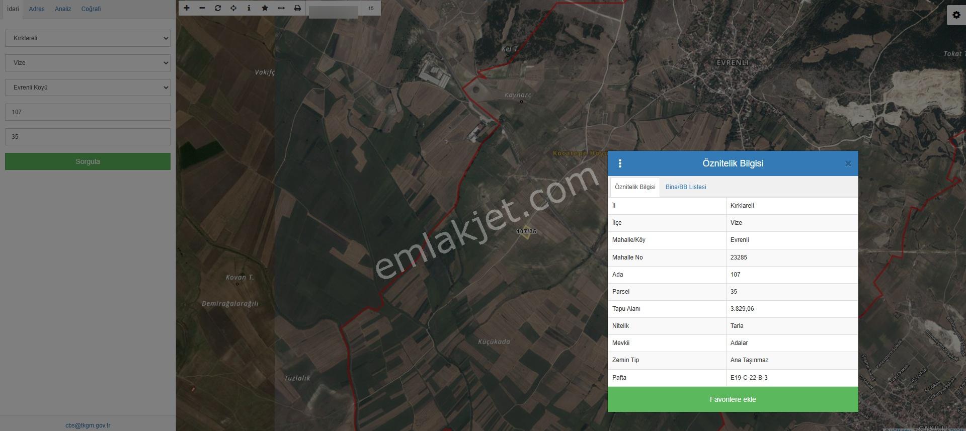 Vize Evrenlide Yatırımlık 638 M2 Tarla Hisseli Parsel - Görsel 6