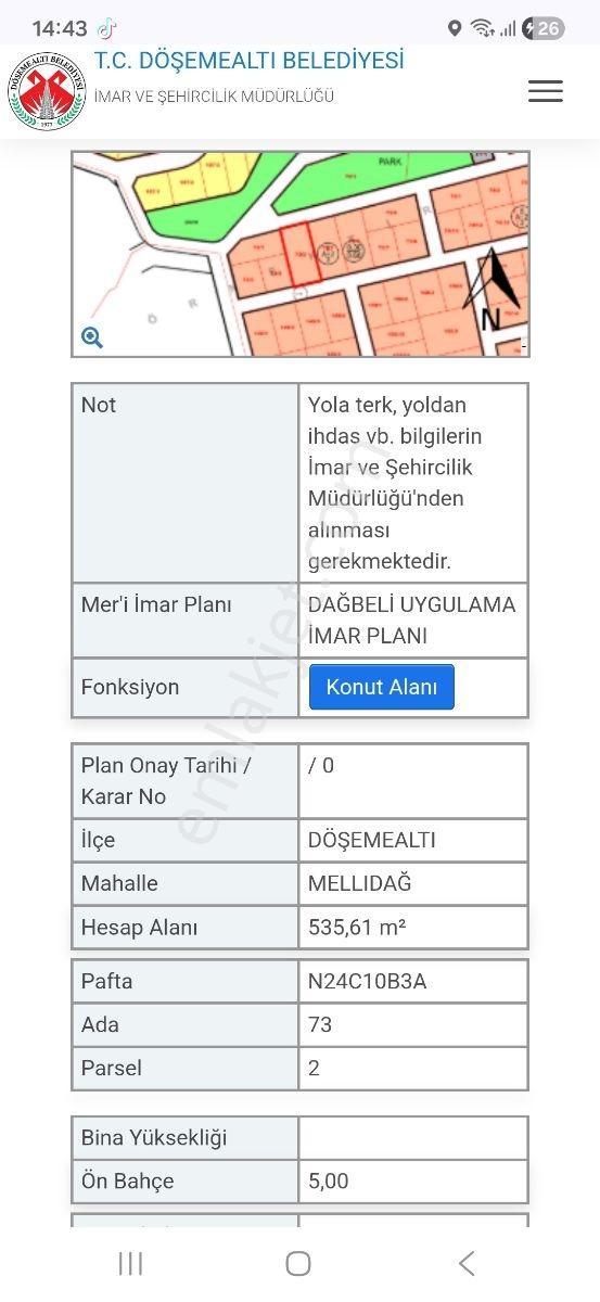 Döşemealtı Dağbelinde Prefabrikli 536 M2 Arsa - Görsel 14