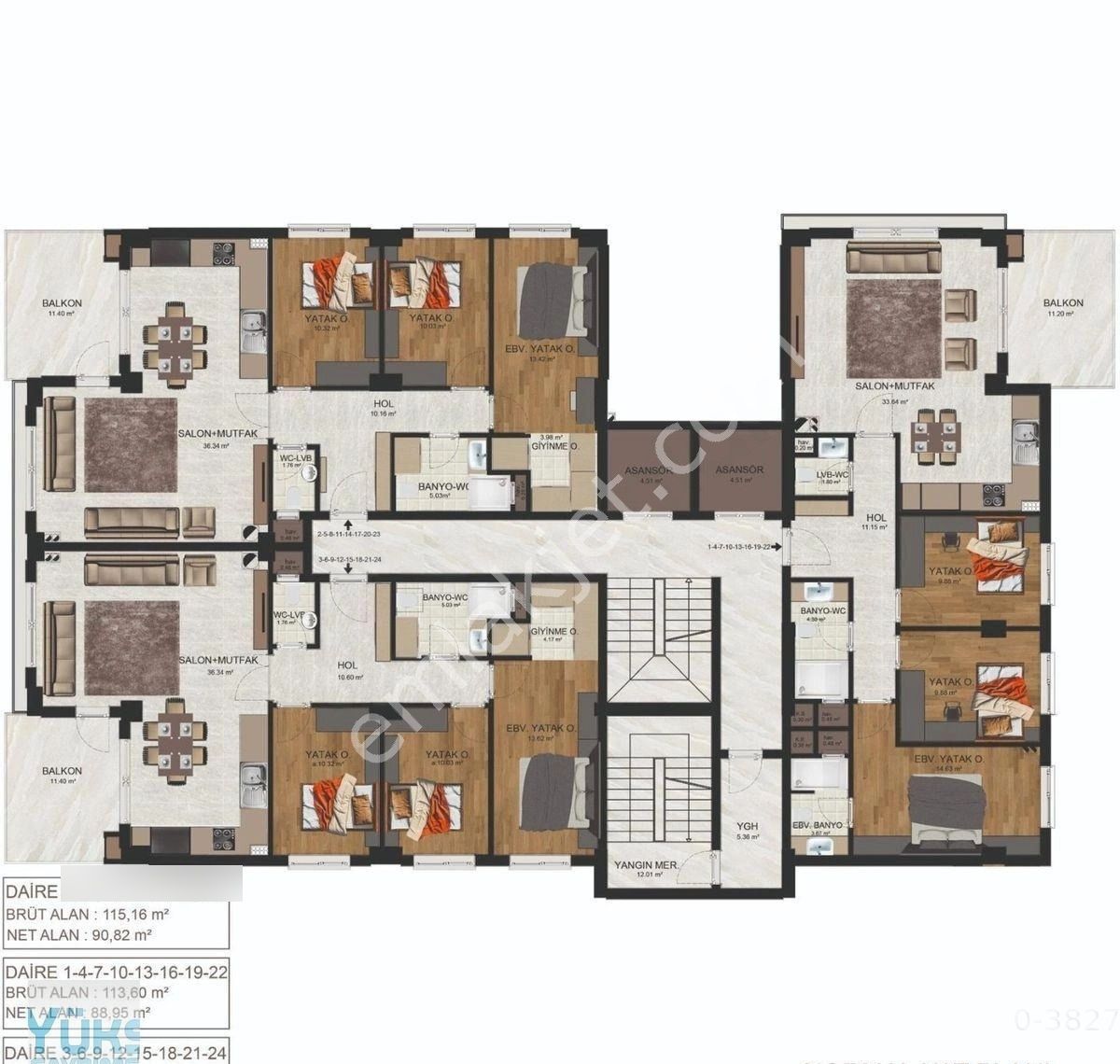 Denizli Şemikler De Havuzlu Lansmana Özel Satılık Konsept Daireler - Görsel 18