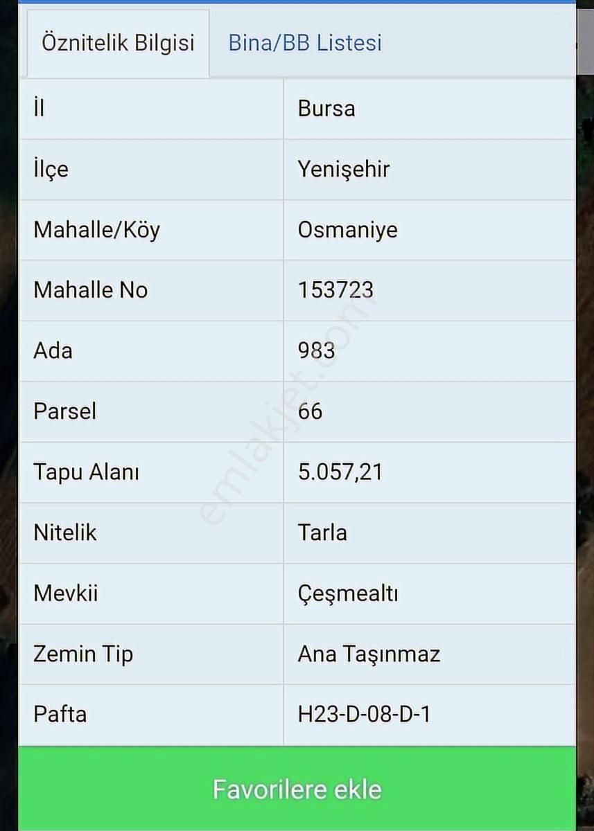 K2 Pera Bursa Yenişehir Osmaniy Yatırım Fırsatı 5057 M² Tek Tapu - Görsel 6