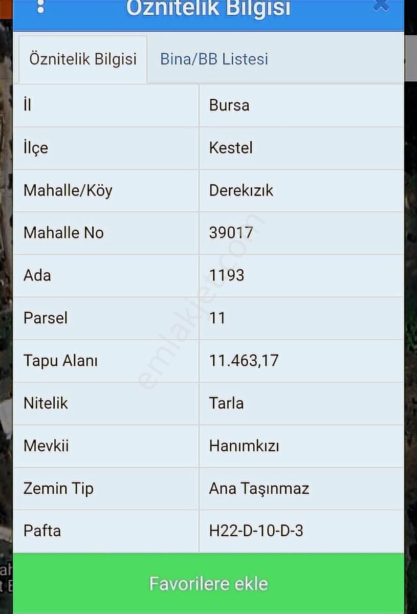 K2 Pera Satılık Hobi & Meyve Bahçesi Kestel Derekızık 2865 M² - Görsel 15