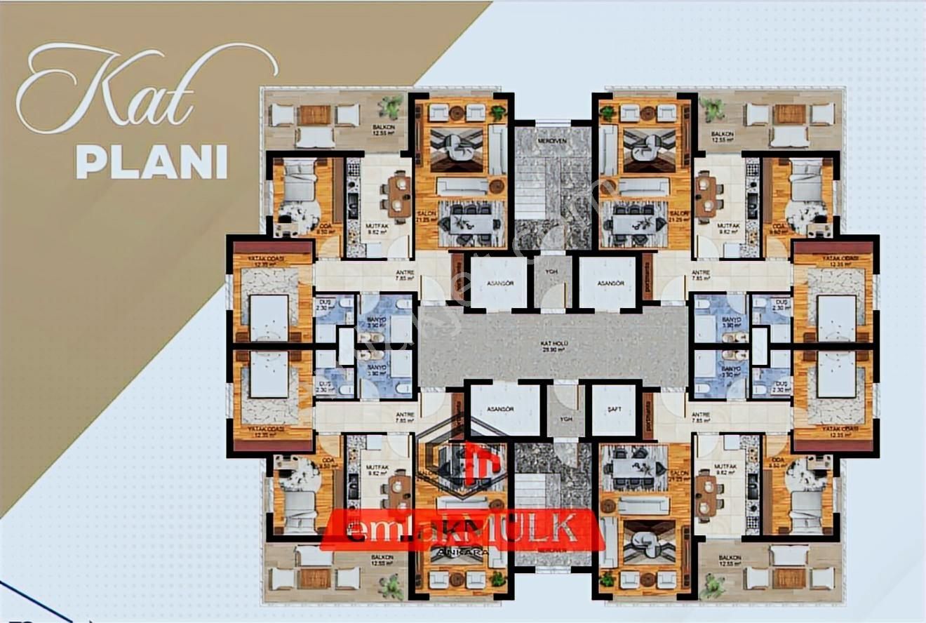 Emlakmülk'ten Yukarıyurtçuda 24 Ay Vade İmkanı İle 2+1 Daireler - Görsel 10