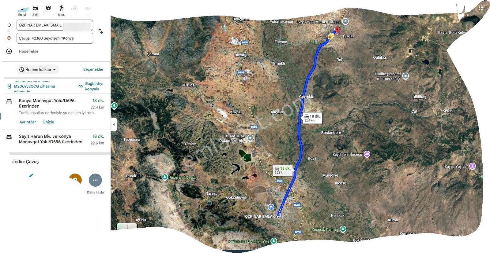 Özpınar ,dan Çavuş Köyüne 1km. Suyu Ve Yolu Olan Bahçe 1750 M2 - Görsel 14