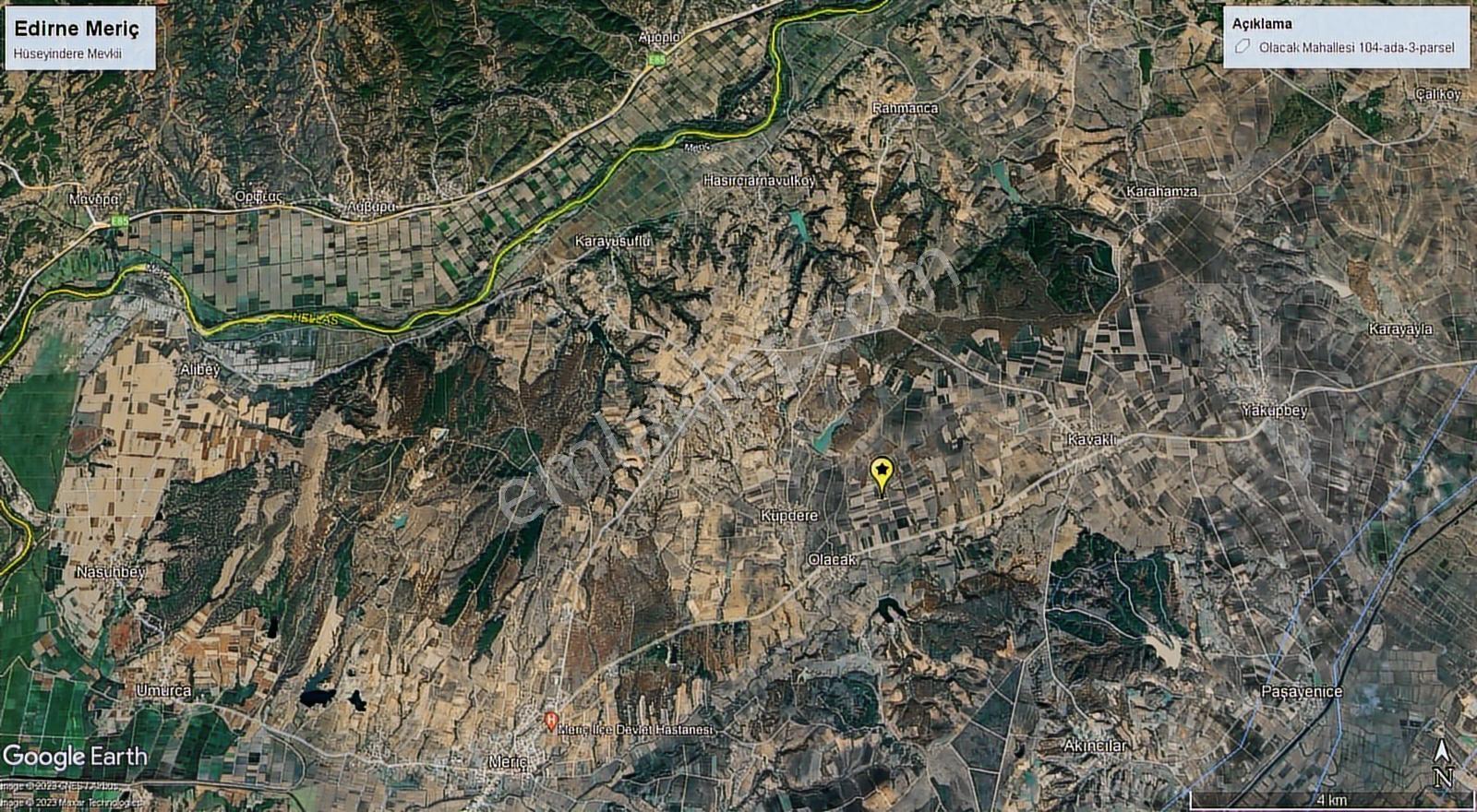 Edirne Meriç Olacak'ta Fırsat Araç Takaslı Tarla - Görsel 19