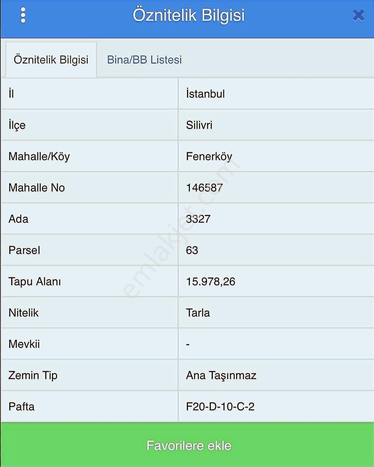 Silivri Fenerköyde Satılık 15 978m²tek Tapu Kupon Tarla - Görsel 2