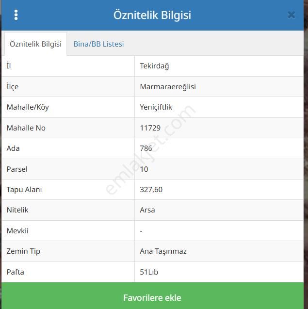 Satılık Yatırımlık İmarlı Arsa Tekirdağ Marmaraereğlisi Yeniçiftlik - Görsel 2
