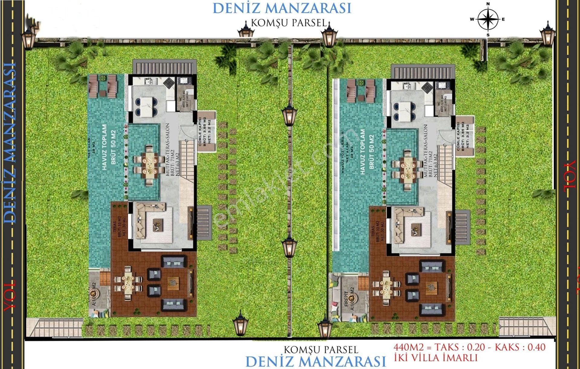 🔹full Deniz Manzaralı, İki Villa İmarlı Müstakil Arsa! - Görsel 6