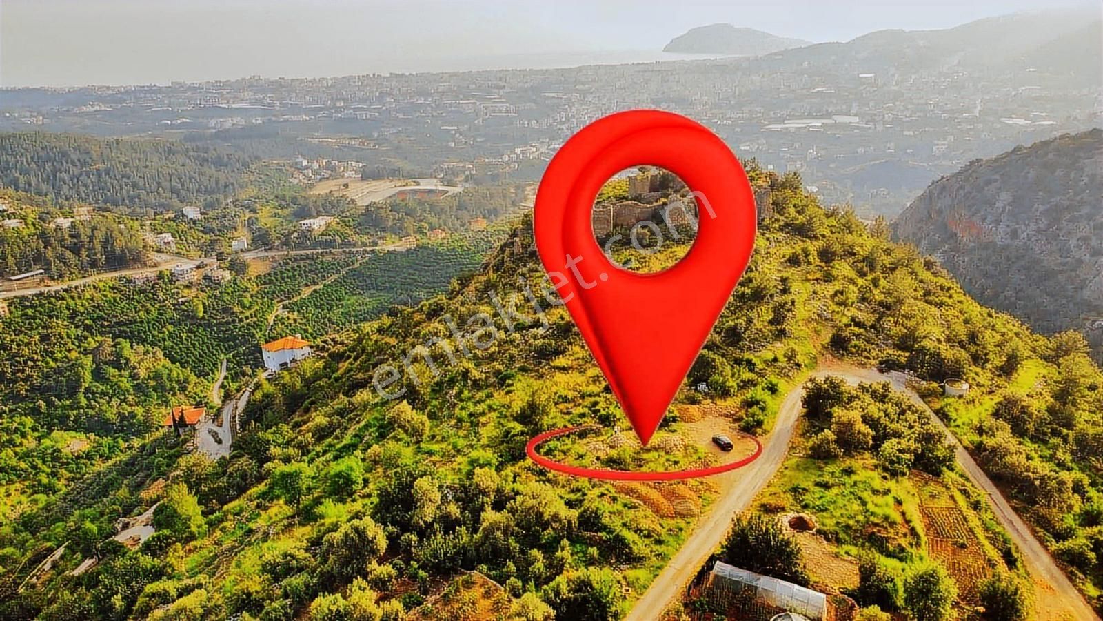 Kızılcaşehir'de Önü Kapanmaz Deniz, Kale Manzaralı Satılık Tarla - Görsel 2
