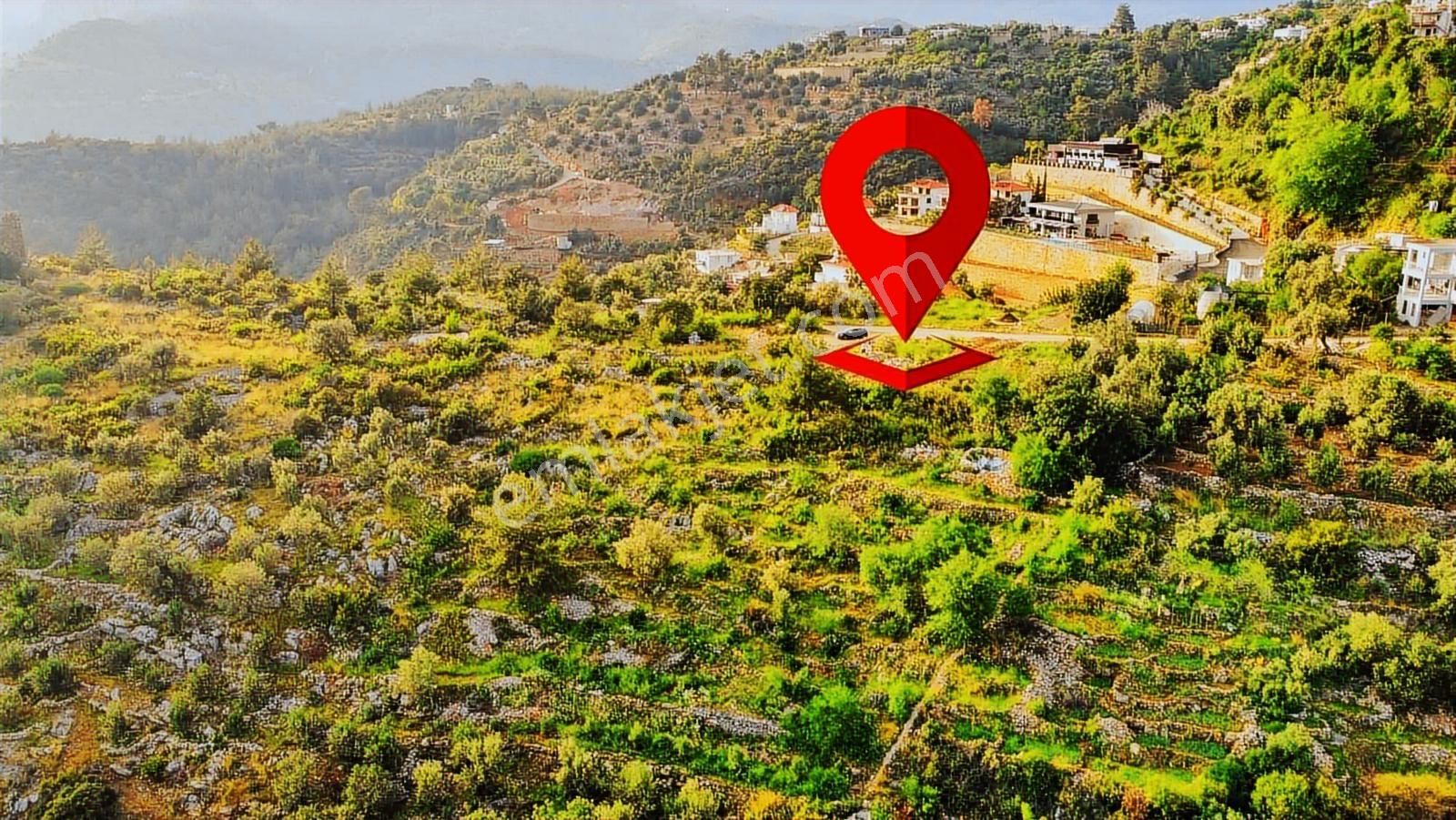 Kızılcaşehir'de Önü Kapanmaz Deniz, Kale Manzaralı Satılık Tarla - Görsel 3