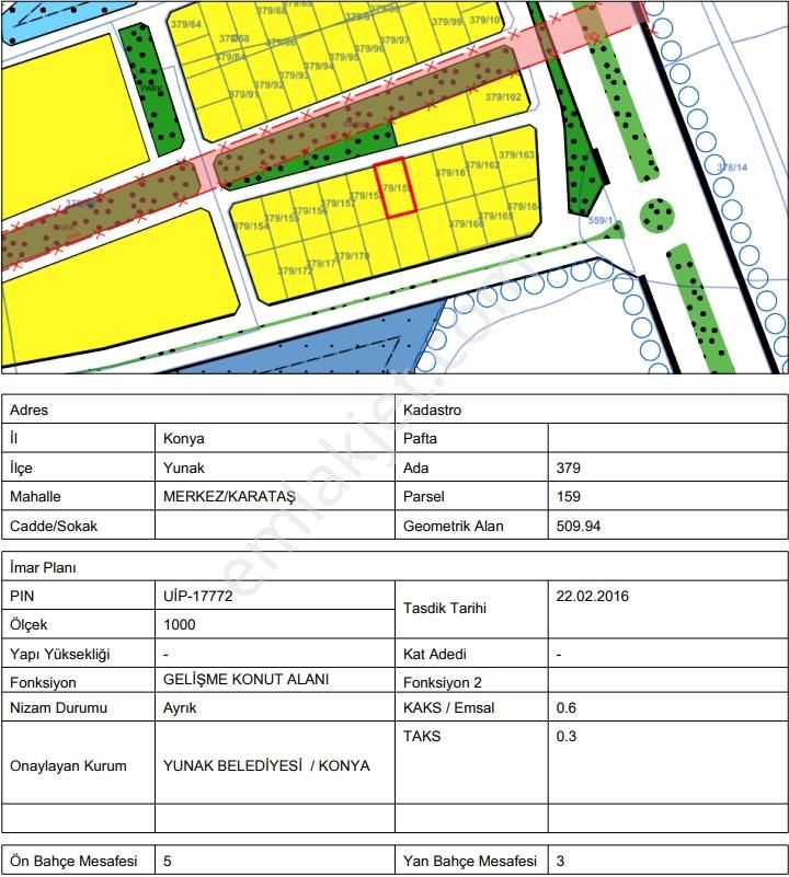 Konya Yunak Merkez'de Fırsat Villa İmarlı Arazi!!! - Görsel 7