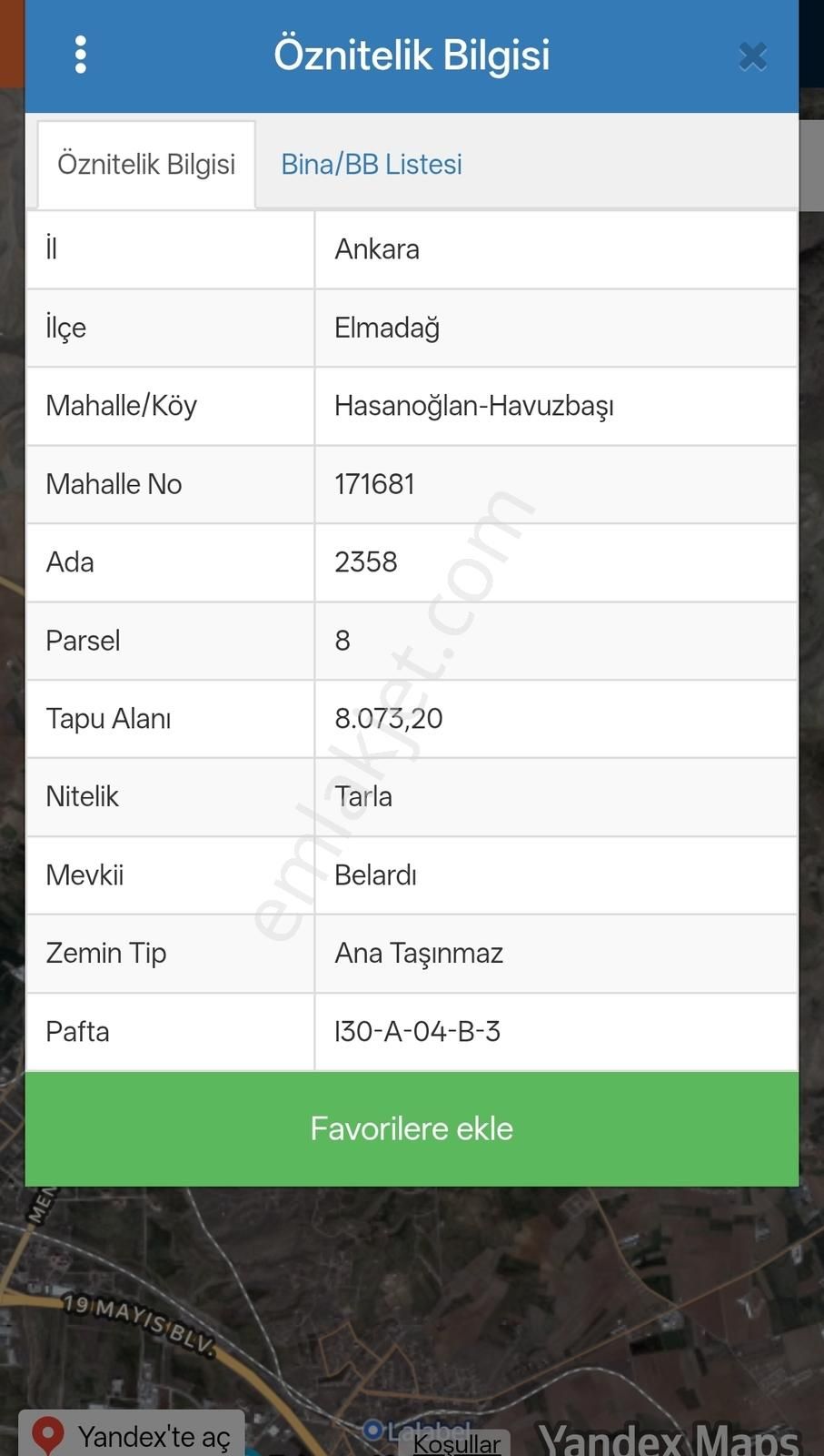 Hasanoğlan/havuzbaşı/belardı Mevkii/imar Yanı/tek Tapu/8 Dönüm - Görsel 4