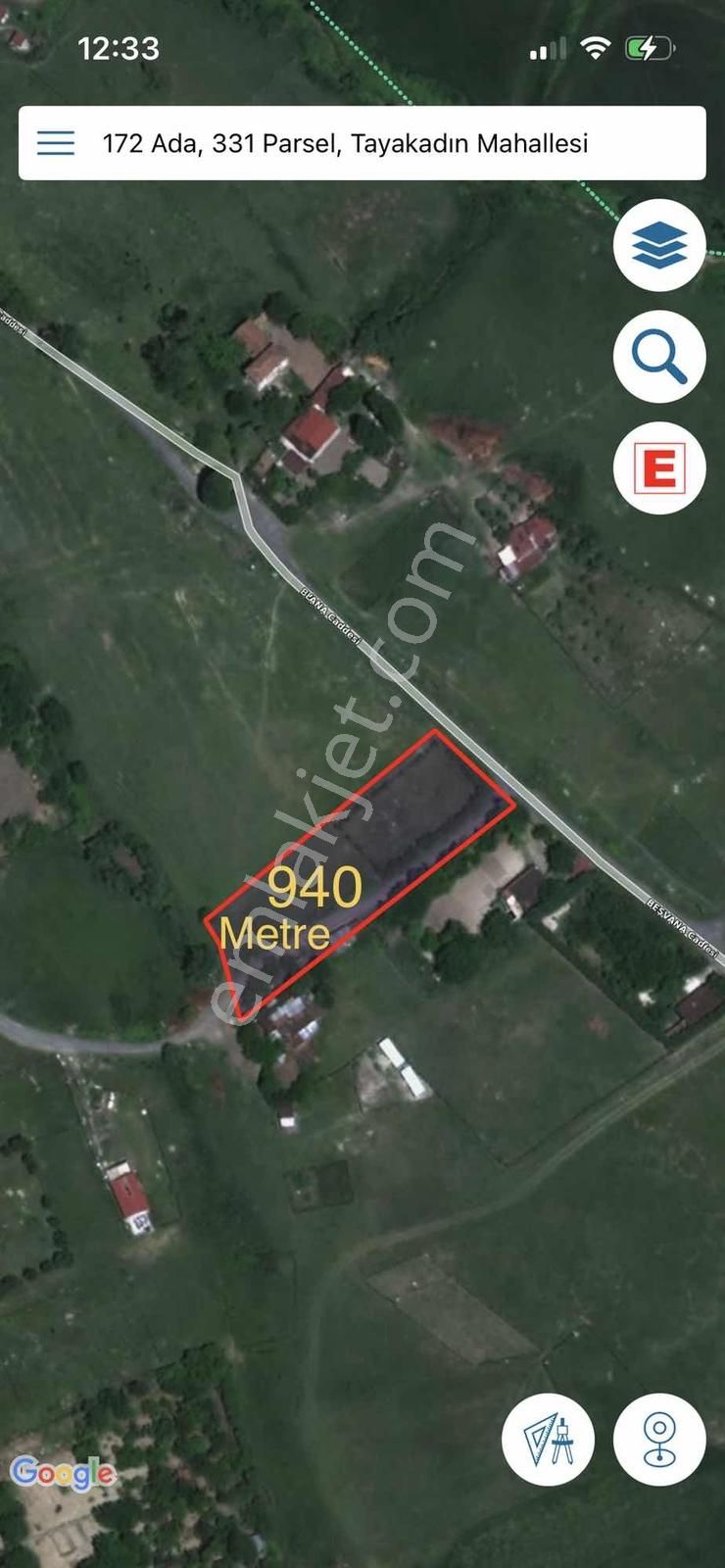 A.köy Tayakadın Mahsi 940 Metre İmar Plan İçinde Arsa Satılık - Görsel 2