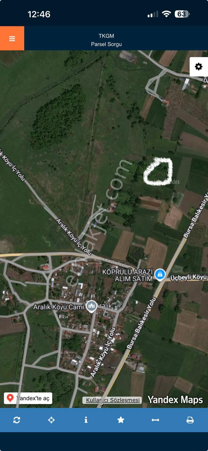 Bursa Mustafakemalpaşa İlçesi Üçbeyli Mahallesi 600m2 Hobi Bahçesi