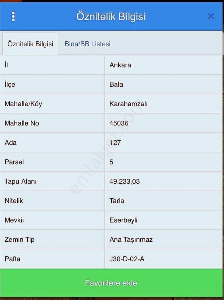 Ankara Bala'da Anayola Yakın Tek Tapu Satılık Tarla