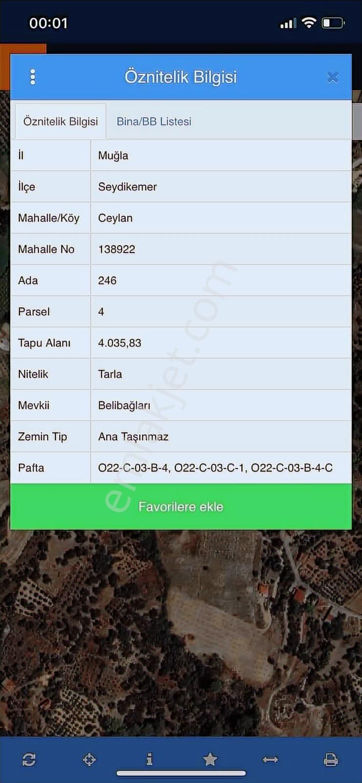 Sahil Ceylan Satılık Tarla 4.035 Mt2