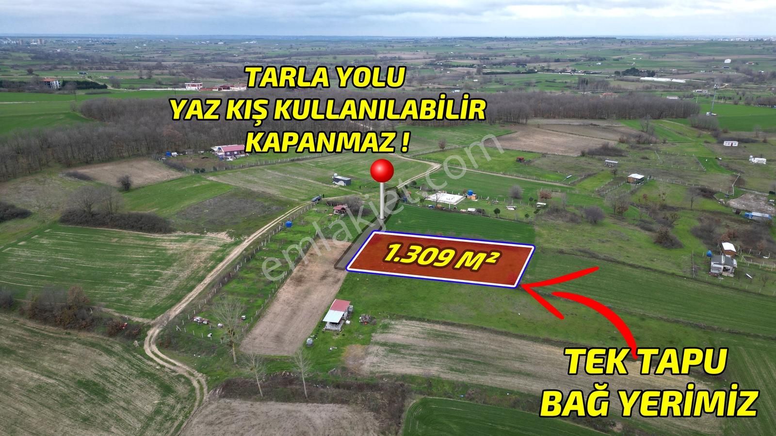 ꧁╚ **fırsat** Küçükyoncalı'da ╣ Tek Tapu Bağ Yeri 1.309 M² ╠ ꧂ - Görsel 2