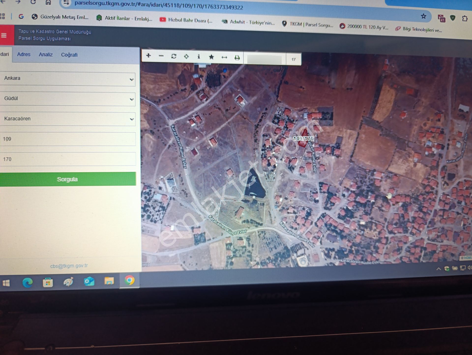 Ankara Güdül Karacaören Köyünde Satılık Köy İçi 538m2 Müstakil Tapulu Konut Arsası - Görsel 2